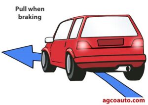 car pulls to left when braking alignment