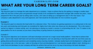 how does this position align with your long-term career goals